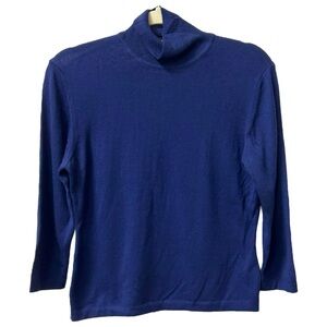 Henri‎ Bendel Women’s Turtle Neck Merino Wool 3/4 Sleeve Sweater Sz S